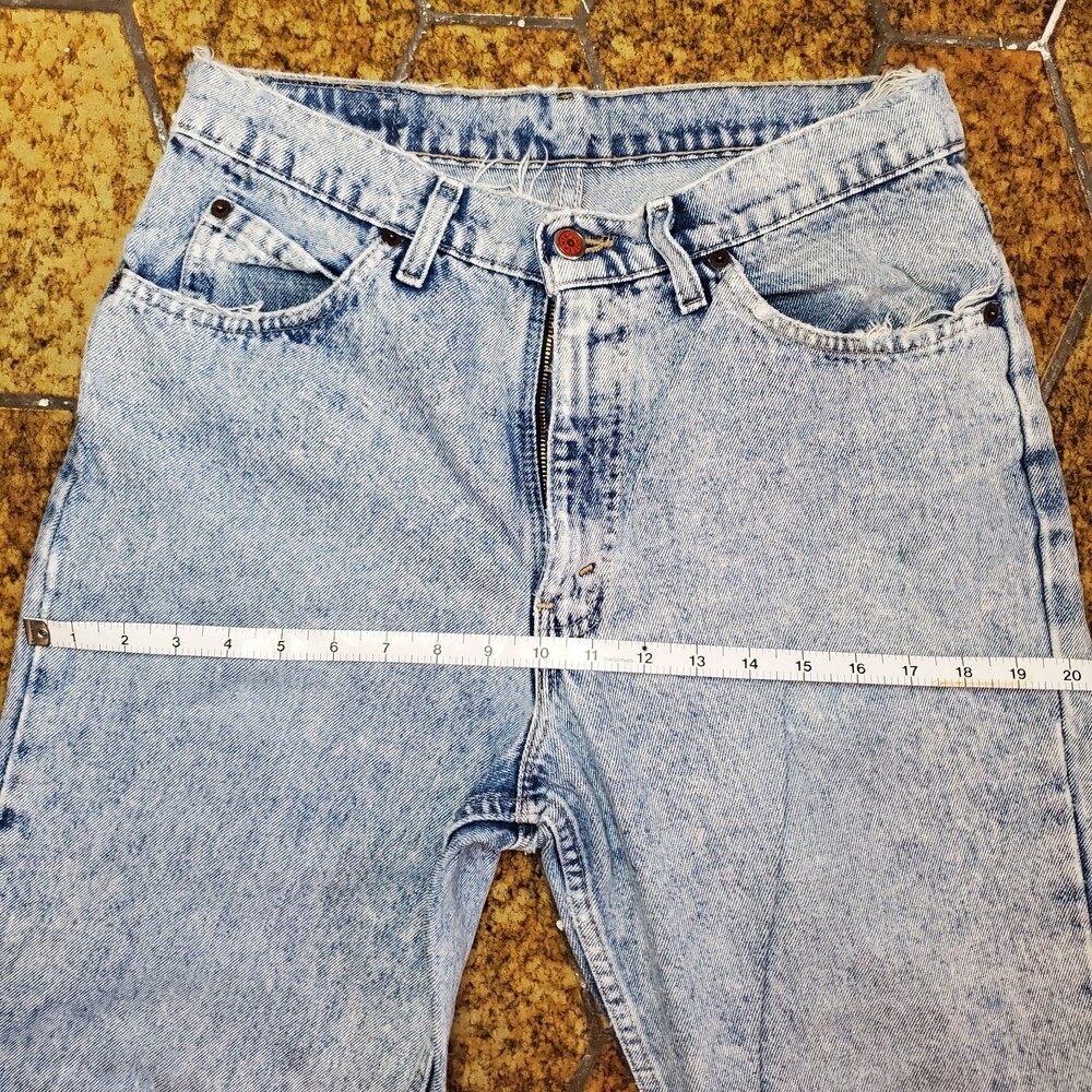 VTG 1980's Brittania Acid Wash WOMENS High Rise Blue Jeans Grunge MOM JEANS SZ30 - Picture 10 of 12